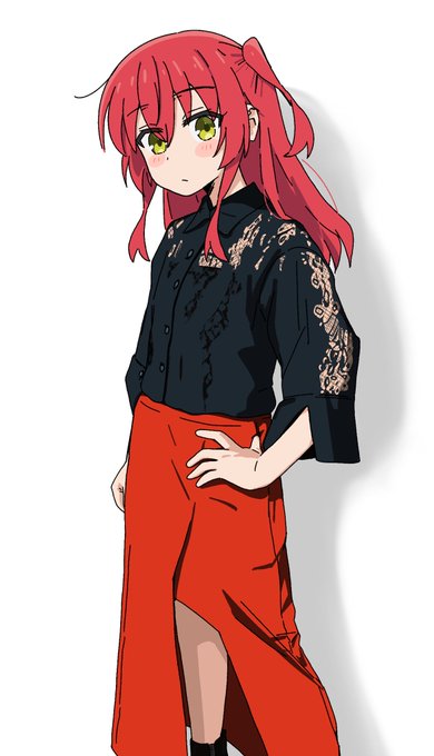 「hair between eyes red skirt」 illustration images(Latest)