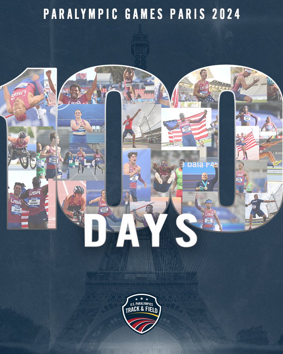 In 100 days, we take over #Paris2024 👀 #ShowTheWorld // #TeamUSA