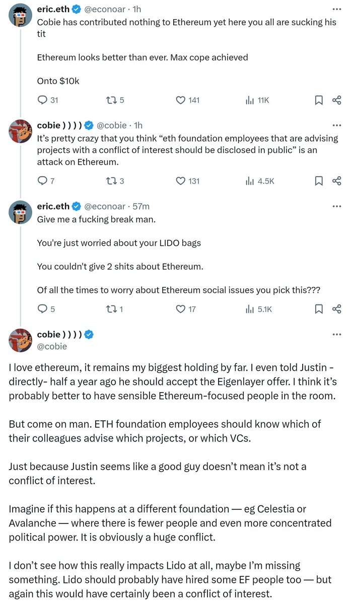 If this guy were to permanently stop tweeting, now would be a good time to buy ETH
