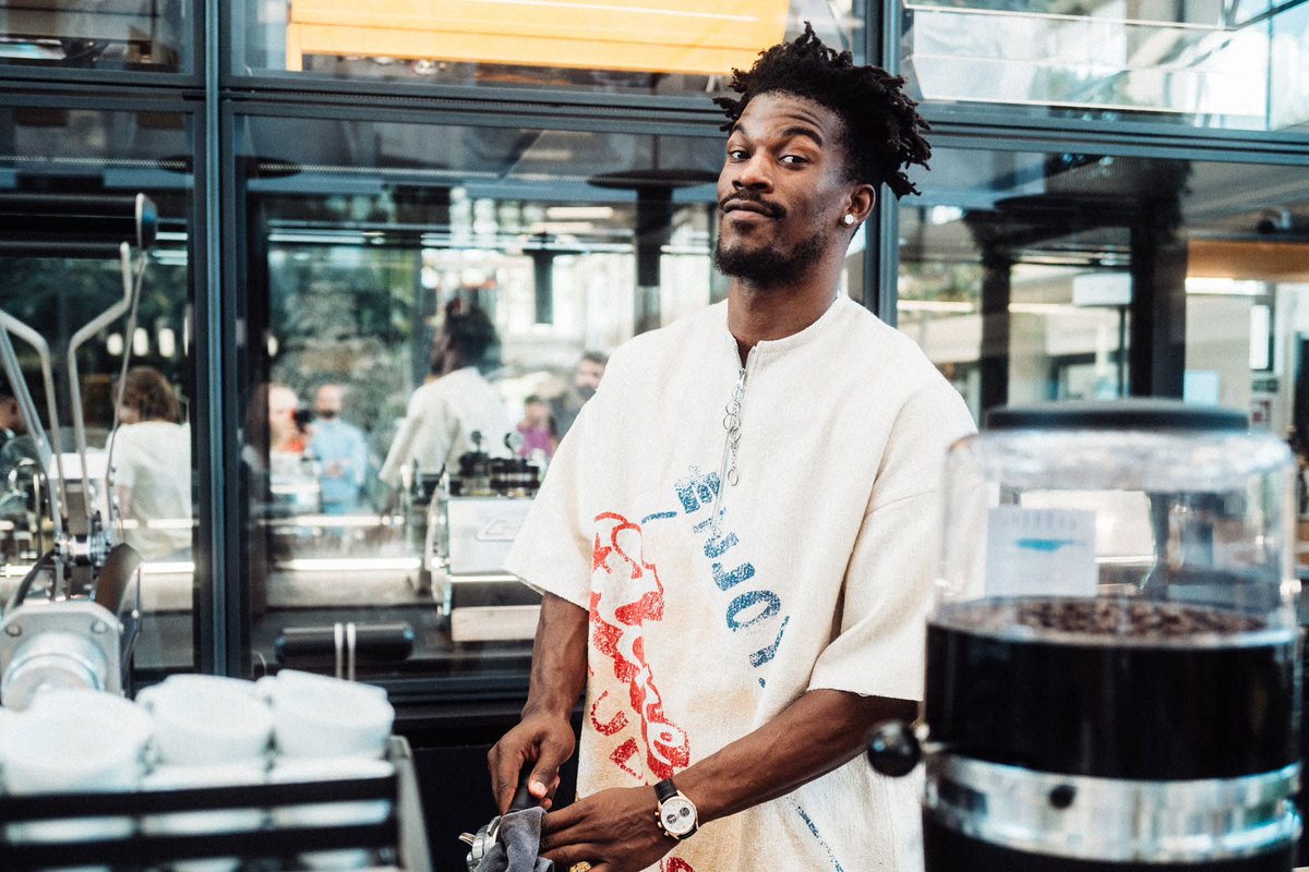 MyBlockMiami's tweet photo. ☕🏀 Miami Heat star Jimmy Butler, aka "Jimmy Buckets" and "Playoff Jimmy," is adding a new nickname: "Java Jimmy"!
This September, he's opening the first Bigface coffee shop in Miami's Design District.
#MyBlockMiami #JimmyButler #BigfaceCoffee #MiamiHeat #CoffeeShop #NBAStar https://t.co/KqCvRKf6uh