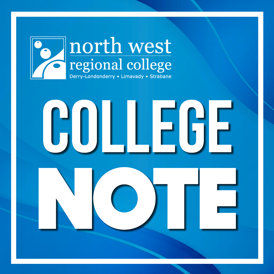 𝐂𝐎𝐋𝐋𝐄𝐆𝐄 𝐂𝐋𝐎𝐒𝐔𝐑𝐄 All college campuses will be closed on Monday, May 27. The college will be open again on Tuesday, May 28. Visit: nwrc.ac.uk for information on all courses and to apply.