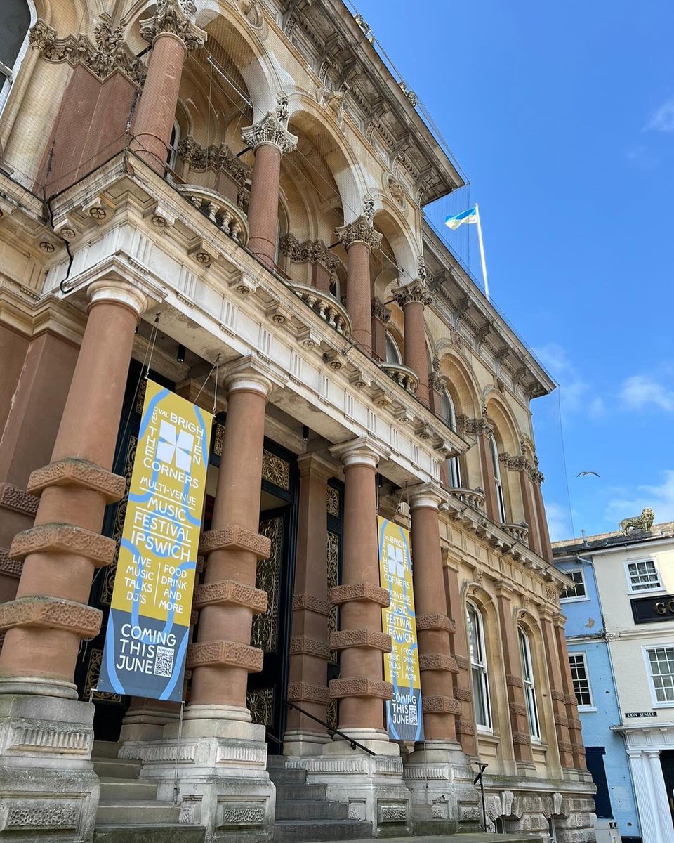 Ipswich are you ready for us 🤘 The town hall banners are up and we’re into the final month countdown. Tag us if you’re walking through the Cornhill! 📲