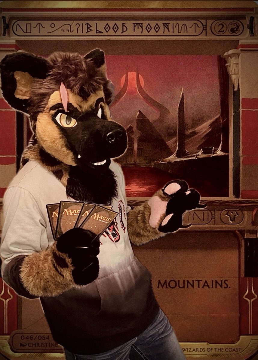 ArrgokGnoll's tweet photo. Today I woke up and chose violence. #BloodMoonMonday #GnollMercy #Furry https://t.co/b5a46JPKzN