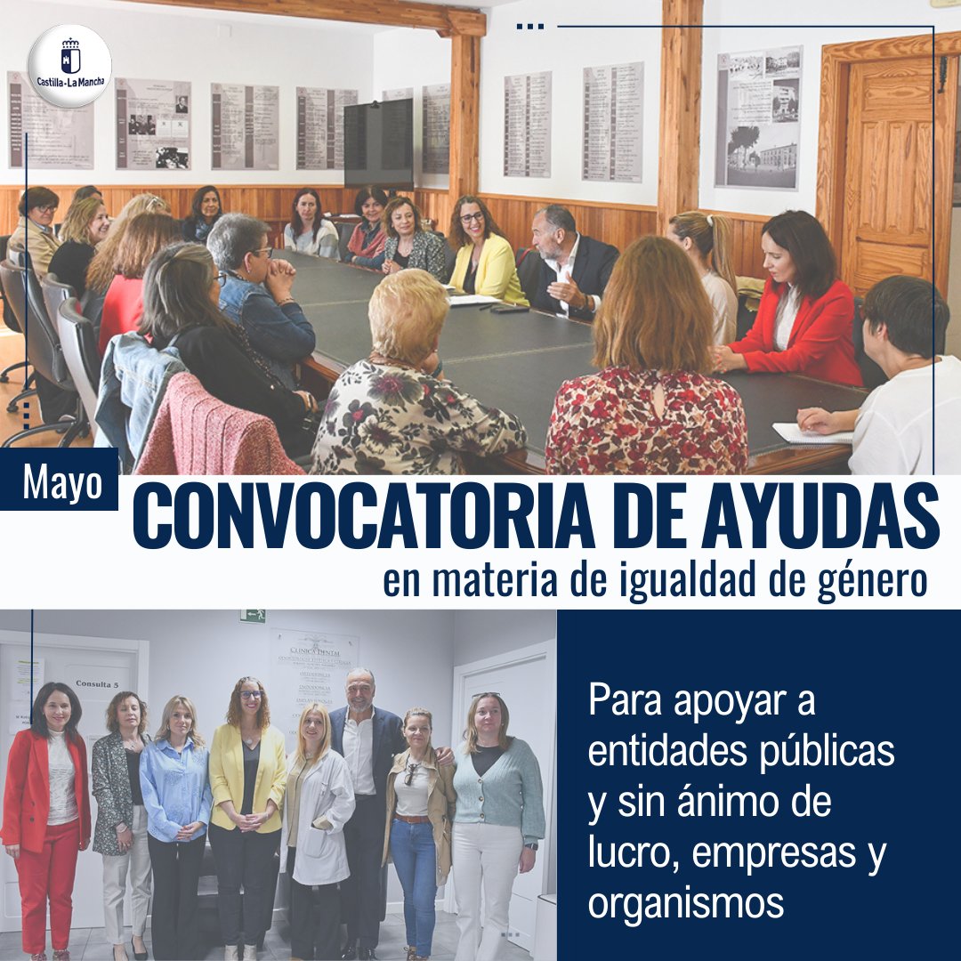 ℹ️📢El #DOCM publica esta semana ayudas a municipios y entidades destinadas a promover la igualdad 🗣️.@Sara_SimonA: “el objetivo del @gobjccm es el de apoyar a entidades públicas y sin ánimo de lucro, empresas y organismos que implementan medidas para avanzar en igualdad”.