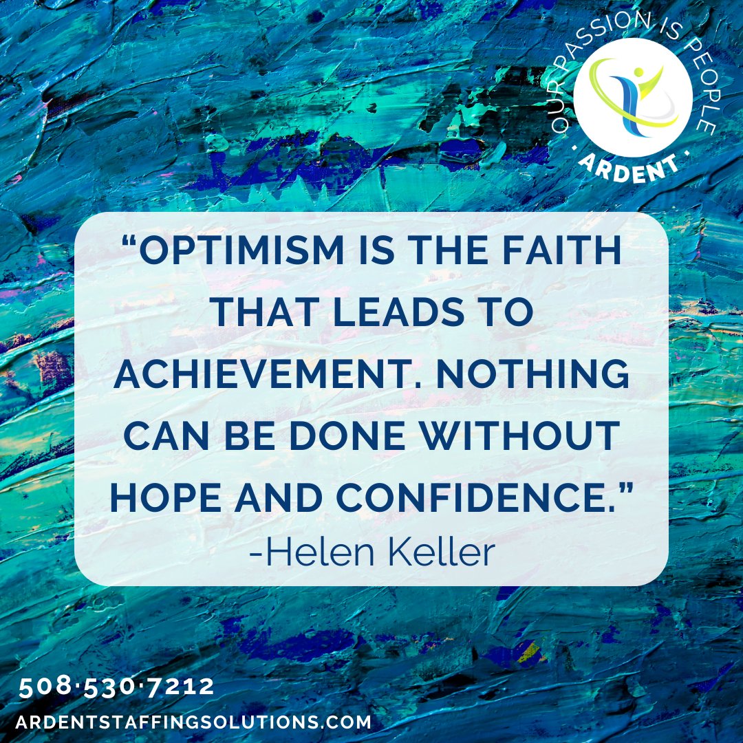 ArdentStaffing's tweet image. With optimism and confidence, we at Ardent Staffing pave the way for your career achievements. Believe in yourself, and let us help you reach new heights! 🚀🌟Give us a call today! #MondayMotivation #Makethisweekcount #Optimism bit.ly/4dKmFKR