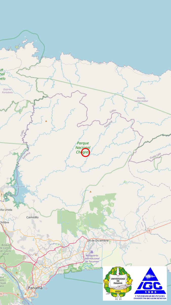 El Instituto de Geociencias de la Universidad de Panamá,
Reporta el siguiente evento:
Estado: REVISADO
Fecha: 2024-05-20
Hora: 6:54:33am hora local
Magnitud: 4.2
Profundidad: 66km
Localizado en Panamá a 28km al norte de Tocumen