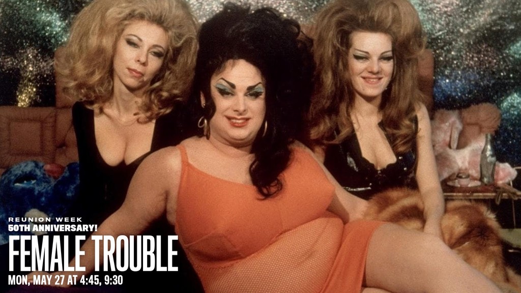 Coming Soon • 50th Anniversary! Divine stars in John Waters's FEMALE TROUBLE, screening Mon, May 27 in a double feature with Almodóvar’s ALL ABOUT MY MOTHER. Learn more & get tickets at brattlefilm.org/film-series/re…