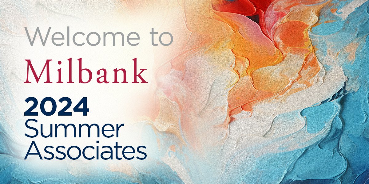 Milbank is excited to welcome our 2024 Summer Associates in our New York, Los Angeles, Washington, D.C. and London offices!