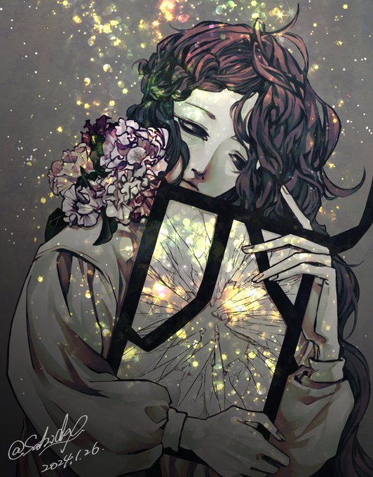 「flower light particles」 illustration images(Latest)