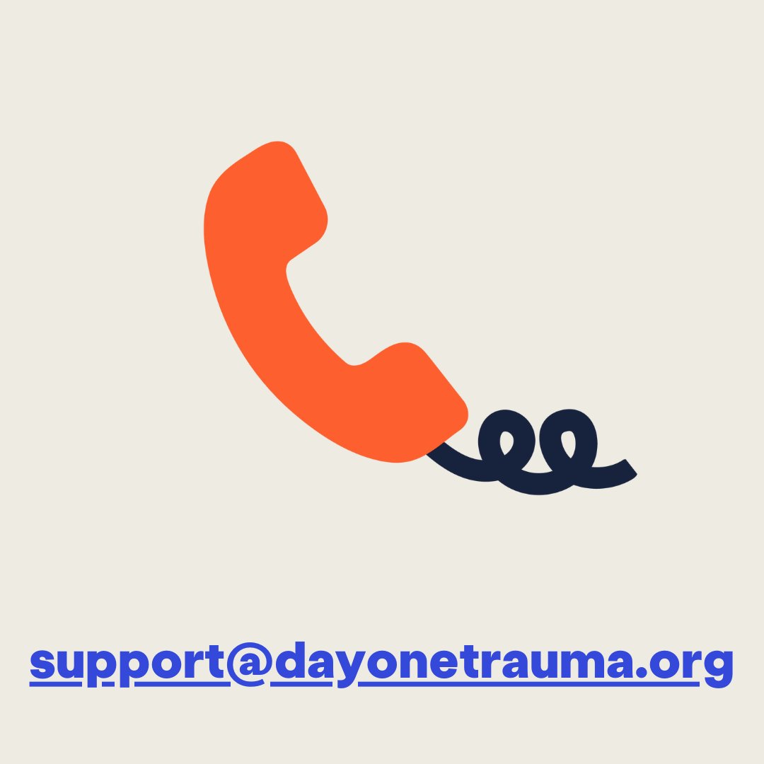 📢 Our phone lines are currently down, but you can still access support. 

Please either email us at support@dayonetrauma.org or call us Monday - Friday, 9am-5pm on 07482 490063 to speak to Andrew, our Casework Team Lead.

More ways to get in touch 👇
dayonetrauma.org/contact