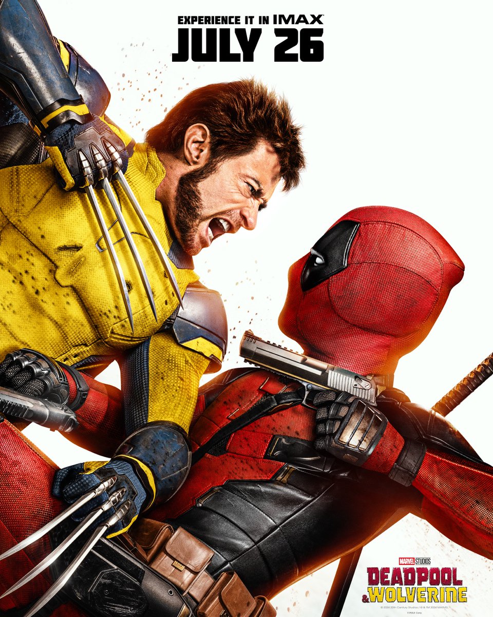 Size does matter….screen size that is. Experience Marvel Studios’ #DeadpoolAndWolverine in IMAX starting July 26. Tickets on sale NOW! imax.com/deadpool