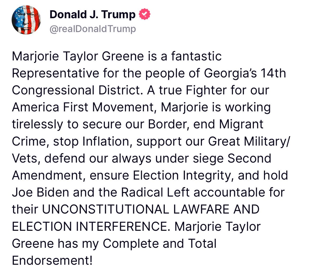 Marjorie Taylor Greene 🇺🇸 tweet media