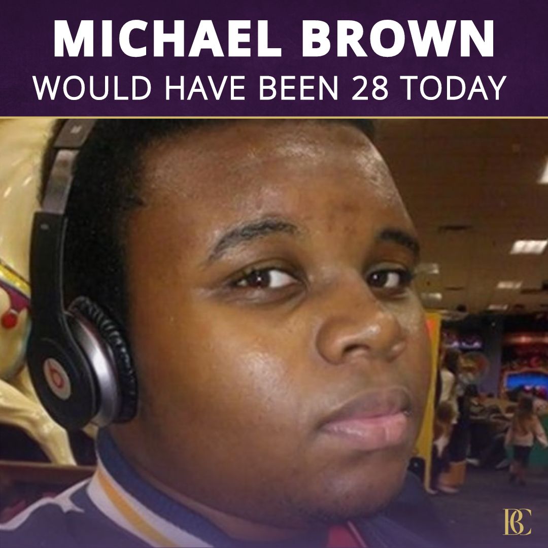 Today, Michael Brown would’ve turned 28 years old. Instead, Michael was shot and killed by a police officer in Ferguson (MO) when he was just 18-yo. This young Black man never got a chance at life. Today, we remember his story and send love to his family. Rest In Power 🙏🏾