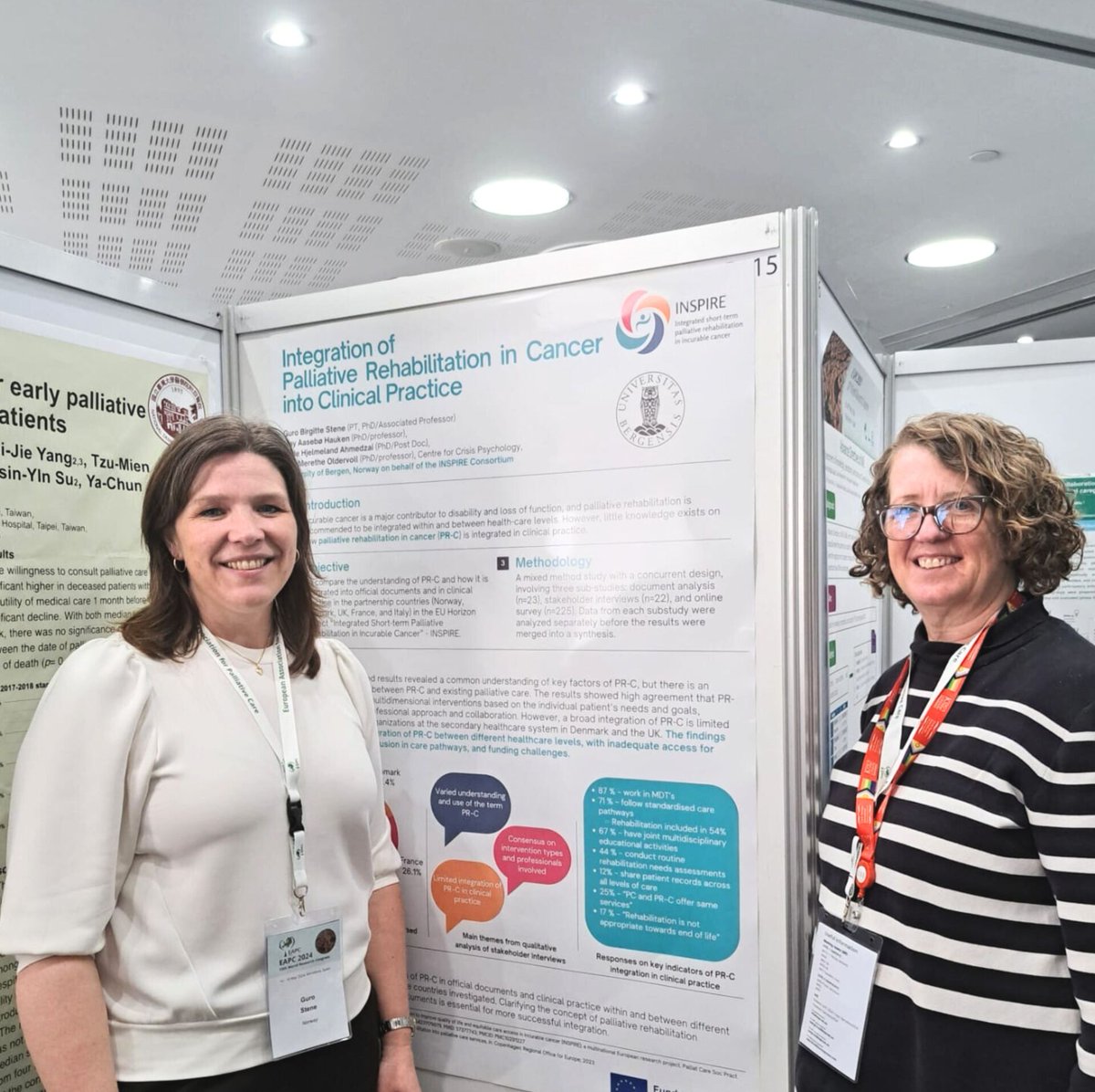 'Little knowledge exists on how palliative rehabilitation in cancer is integrated in clinical practice'...

Viewing our WP1 poster from the EAPC World Research Congress 2024 in Barcelona, plus more useful resources here: palliativeprojects.eu/inspire/resour…

#palliativerehab #HealthinEurope