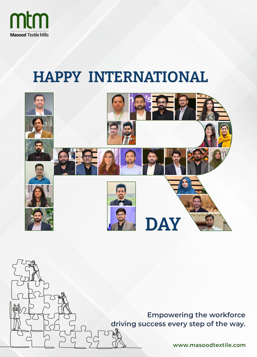 Masood Textile Mills joins the global community in celebrating International HR Day! This special day recognizes the invaluable contributions of Human Resources professionals worldwide.

#InternationalHRDay #MTM #HumanResources #Thanku #WorkplaceExcellence
