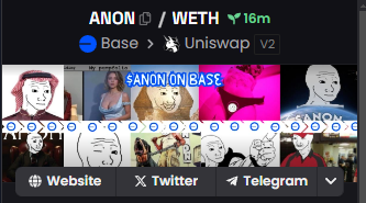 Anon_OnBase's tweet photo. Dexscreener Updated

LP burnt: https://t.co/0Wsc1hAsPf

Renounced:
https://t.co/PJauw6iu2L https://t.co/pzBjNZhxAN