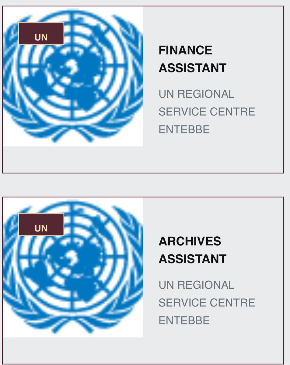 UN Regional Service Centre Entebbe is hiring! - Archives Assistant (Diploma with 5 yrs Experience or Degree with 3 yrs Experience) 👉: jobnotices.ug/job/archives-a… - Finance Assistant (Certificate with 5 yrs experience OR Degree with 2 yrs experience) 👉: jobnotices.ug/job/finance-as…