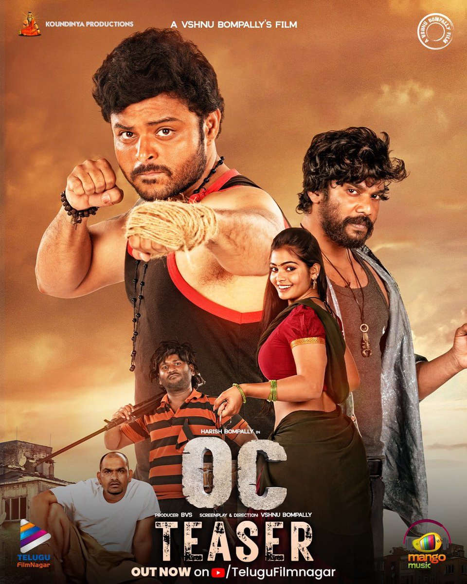 ItsmeAvi007's tweet photo. Areyyy eee OC ante endhi ra ? To know watch the teaser released just now 🎬

🔗https://t.co/5LWqtLXQcQ

#OCMovie #HarishBompally #MaanyaSaladi #BholeShavali #VshnuBompally #OC #OCMovie #OCTeluguMovie #TeluguFilmNagar #MangoMusic @apparalaHarish @DineshKoya1 https://t.co/RYhSg36J5g