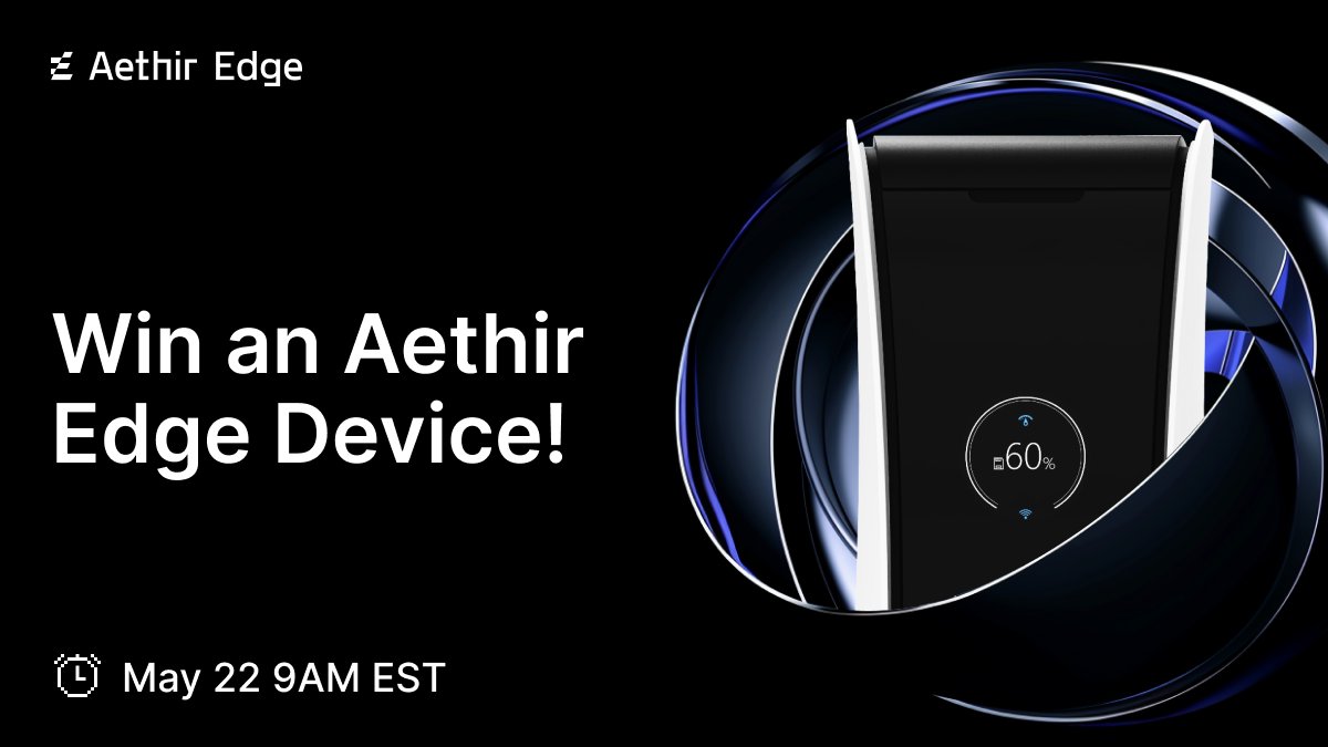 AethirEdge's tweet image. Aethir Edge Giveaway Alert🎁 

We&apos;re giving away ONE Edge device to celebrate our upcoming sale of #AethirEdge! Don’t miss your chance to be part of the future of decentralized edge computing, while earning @AethirCloud&apos;s $ATH rewards for your service! 🫶 

HOW TO ENTER 👇
1.…