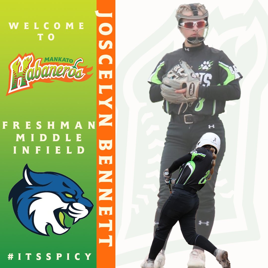 Mankato Habaneros (@katohabaneros) on Twitter photo Let's give a warm welcome to <a href="/JoscelynBennet2/">Joscelyn Bennett</a>! Joscelyn joins us from the Bryant and Stratton College where she is in her first season. Joscelyn looks to have an immediate impact on the Habaneros and the Mankato community.
Story: northwoodsleague.com/mankato-habane…
#ItsSpicy Let's give a warm welcome to <a href="/JoscelynBennet2/">Joscelyn Bennett</a>! Joscelyn joins us from the Bryant and Stratton College where she is in her first season. Joscelyn looks to have an immediate impact on the Habaneros and the Mankato community.
Story: northwoodsleague.com/mankato-habane…
#ItsSpicy