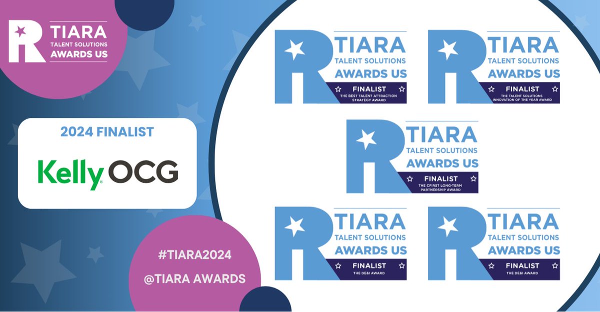 Thrilled to share that KellyOCG has been shortlisted as a finalist x5 for the TIARA Talent Solutions Awards US! Grateful for our team's dedication and proud to be part of a company that values innovation and excellence. Congrats to all!

#TIARA2024 bit.ly/44QnBcz
