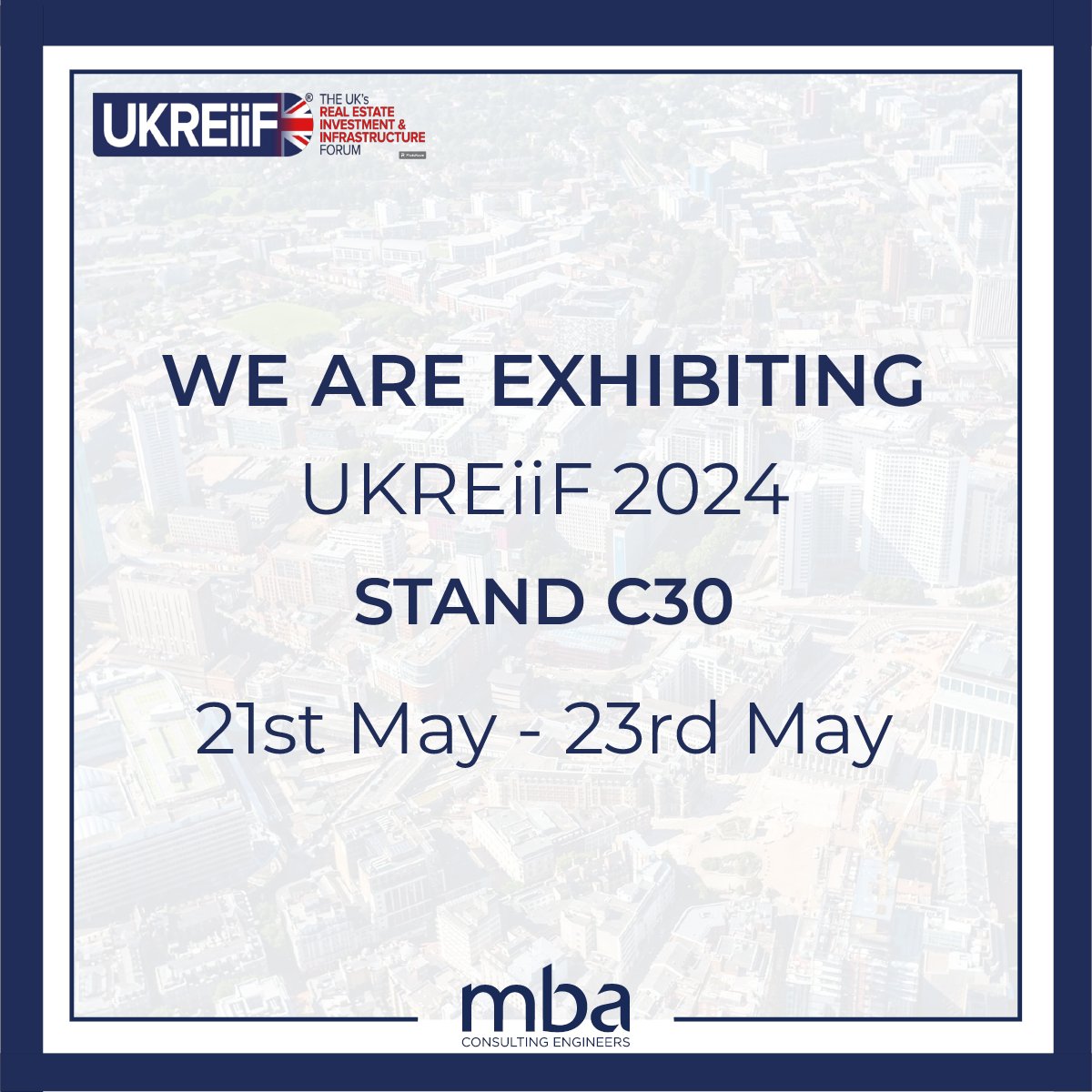 Heading to the UKREiiF exhibition tomorrow? Stop by our booth   to explore what MBA can do for you. Let’s shape the future together! Stand   C30, looking forward to seeing you there. #Realestateinnovation   #LeedsExhibition #UKREiiF