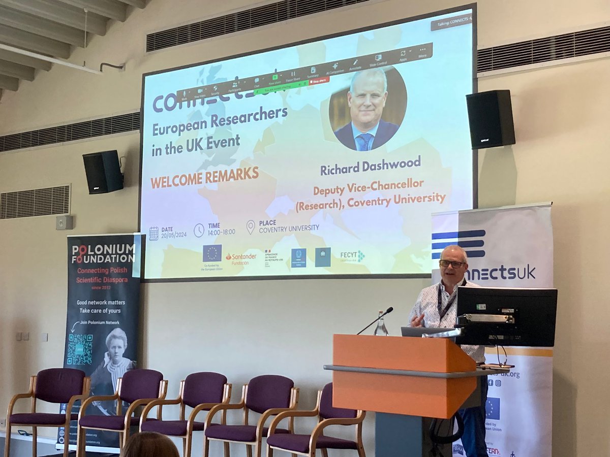 @Europarl_EN @polonium_org @covcampus @CONNECTS_UK_ Richard emphasizes the importance of international collaborations: 'All the research challenges we look at are global challenges. Over 60% of the research output at @covcampus had an international co-author.'