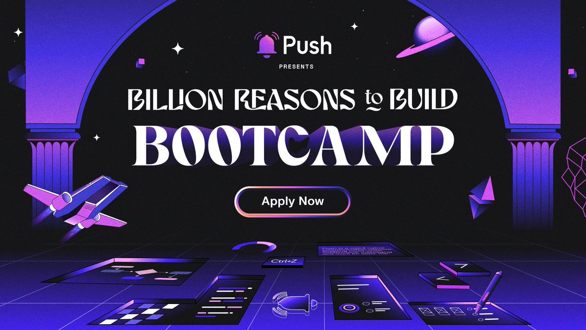 The world's first web3 Bootcamp, designed to teach everything you need to build your web3 startup, is starting soon 🚀

🔍We're currently reviewing submissions and can't wait to reveal the talented individuals who've made it to the #BRBBootcamp by @pushbuilders 🎓

🗓️Registration