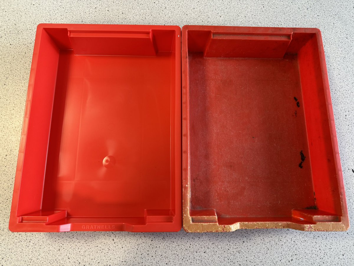 Thank you @Gratnells for the new red trays. There are 35years of science use between the trays in these photos. 1989-2024. A little faded, but still perfectly useable. #MadeToLast