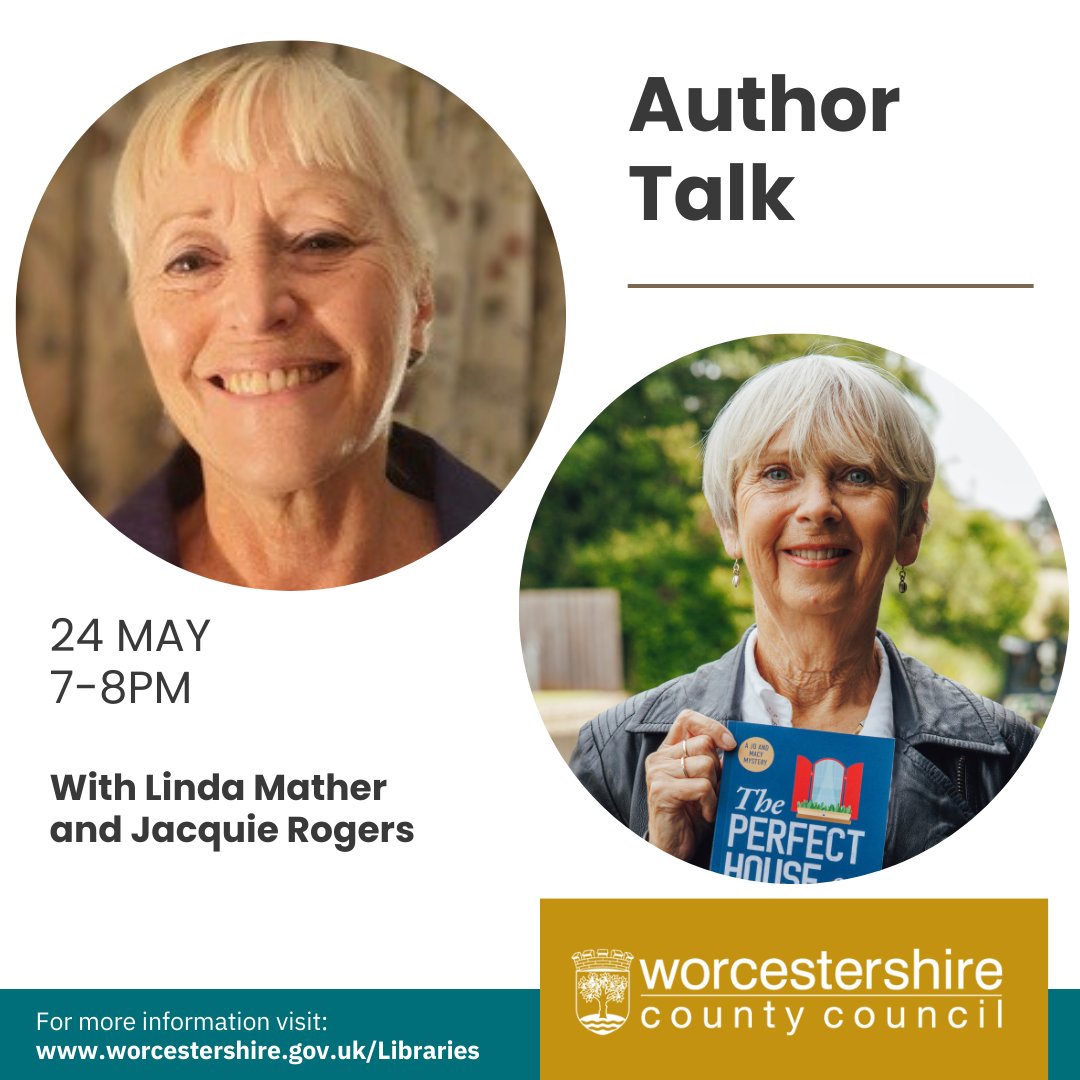 Celebrate National Crime Reading Month with local authors Linda Mather and Jacquie Rogers, and discover your next favourite crime novel! 📅 Friday May 24th, 7pm For more information, please visit the event listing: worcestershire.gov.uk/events/author-… #WorcestershireHour #PickUpAPageTurner