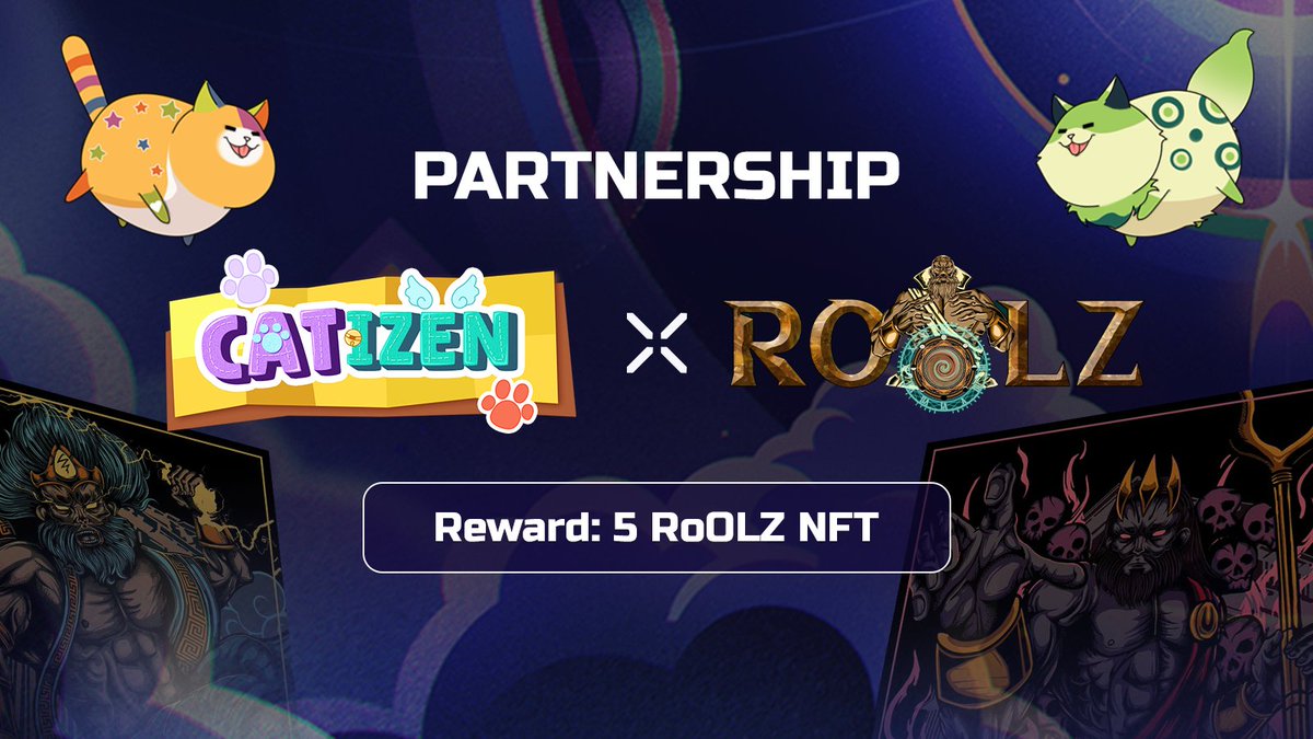 🐲 @Roolznft x @CatizenAI 😼 We are pleased to announce great collaboration with RoOLZ!🔥 Let’s join forces to develop on TON! 👉 About RoOLZ: 📚 RoOLZ is an Anime, NFT and Mini-Game story that involves Godlike powers and Warriors from legendary fighters. The Anime will be