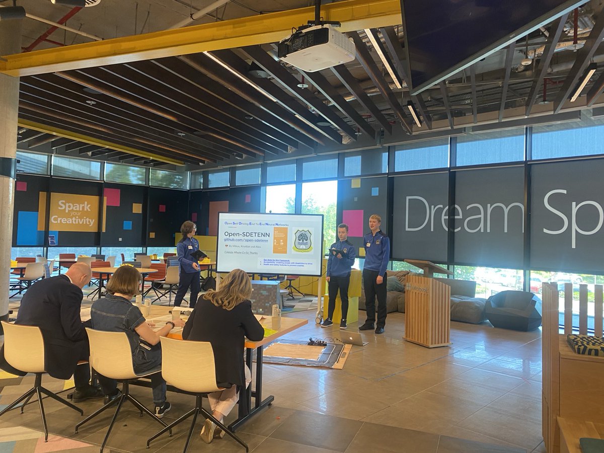 miriambergin's tweet photo. Well done to ⁦@colmhuirecoed⁩ on presenting the self driving framework to the ⁦@Microsoftirl⁩ judges thanks⁦@RTEjr⁩ for brainwaves videos and tv interview experience Thanks ⁦@msajolliffe⁩ for hospitality ⁦⁦@TipperaryETB⁩ https://t.co/Ql56BWBEvm