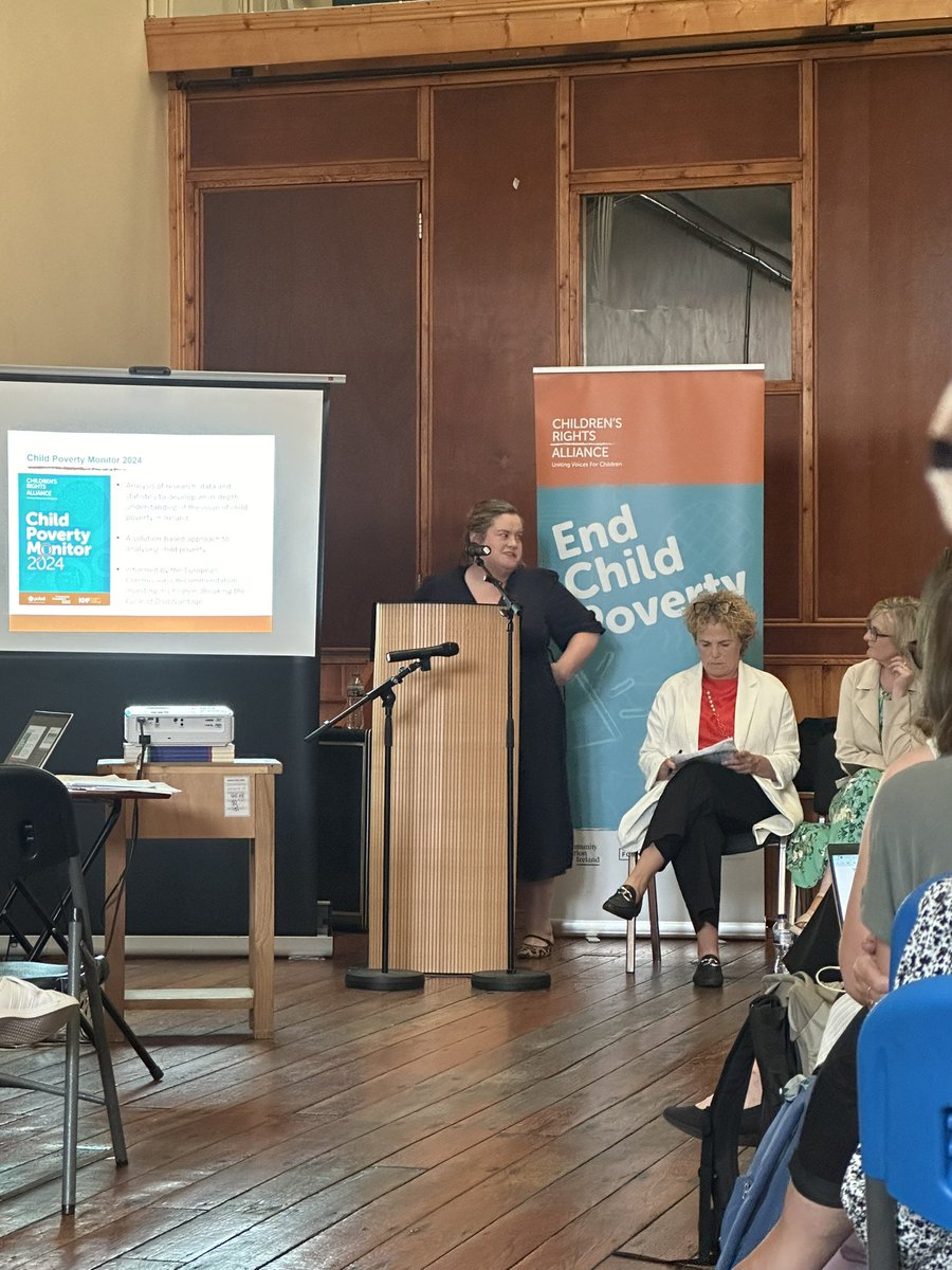 Naomi Feely of the @ChildRightsIRL presents the research findings on the #ChildPovertyMonitor

To read the full report, click here: childrensrights.ie/wp-content/upl…

@Tanya_Ward @EmArchbold1 @OCO_ireland @grainne80 @MwRefuge @SwanYouth
