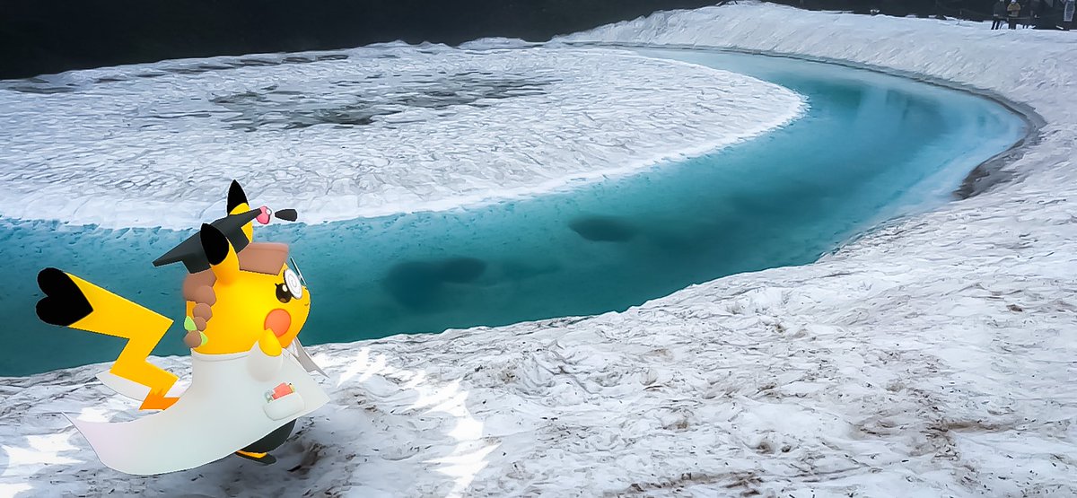 Matsumaz's tweet image. 土埃をわざとあげてはいけません。
沼や際には入らないでください。
#GOsnapshot #PokemonGOARPlus #ドクターピカチュウ