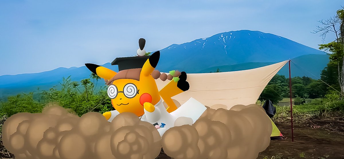 Matsumaz's tweet image. 土埃をわざとあげてはいけません。
沼や際には入らないでください。
#GOsnapshot #PokemonGOARPlus #ドクターピカチュウ