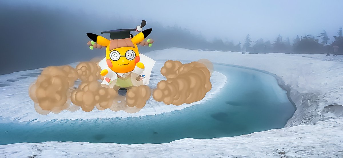 Matsumaz's tweet image. 土埃をわざとあげてはいけません。
沼や際には入らないでください。
#GOsnapshot #PokemonGOARPlus #ドクターピカチュウ