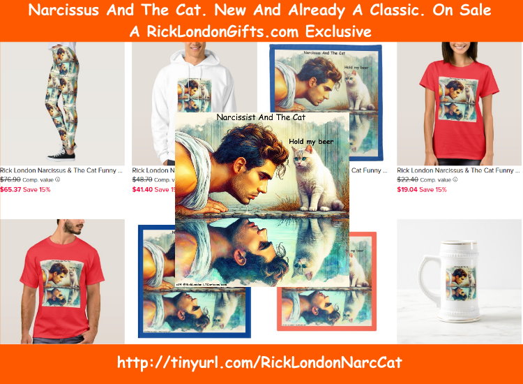 You may have heard about @RickLondon Gifts' recent design 'Narcissus & The Cat' available on various gifts If you adore cats, despise narcissists, or simply love to laugh, this exclusive & funny gift is perfect for you. Discover it here: buff.ly/3w73rxH #cats #narcissist