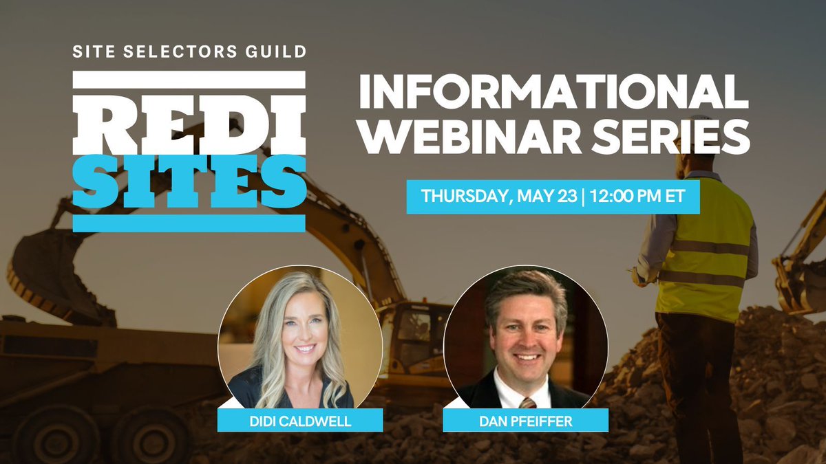Join @didicaldwell and Dan Pfeiffer for an informational webinar on REDI Sites, the first national standard for assessing site readiness. Learn how the program can support your community’s #EconDev efforts: buff.ly/4c0vIpt