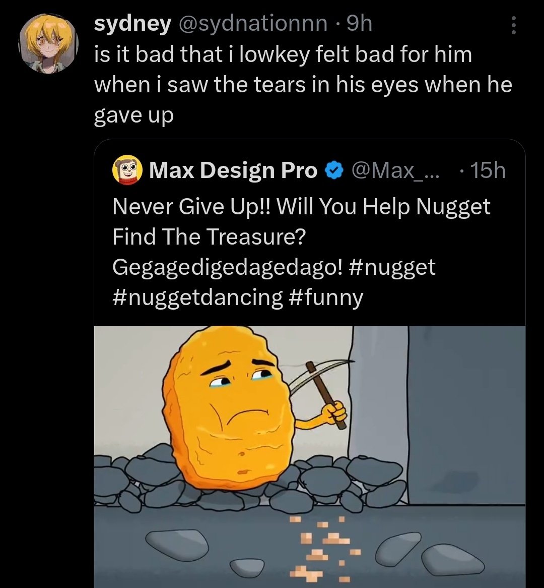twitter user discovers empathy and its because of chicken nuggets 😭