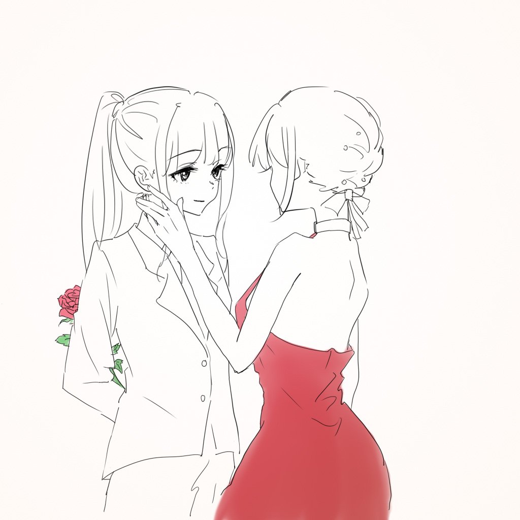 Doodle943545's tweet photo. 互相赠予的玫瑰🌹
#リコリコ https://t.co/H1ODTe8cVw