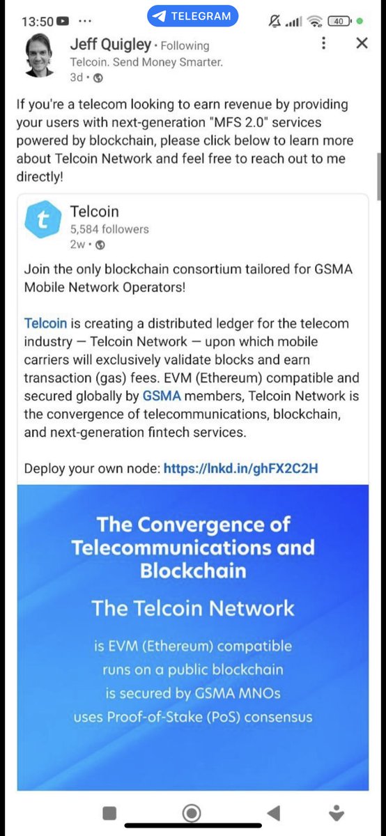 $TEL is literally advertising invitations for telecoms to dig into their services and consider using TEL to provide additional remittance services to their client. Oh and “earn additional revenue” as well. This is not speculation people.Tick tock. $DFX $BTC $LIQQ $ETH