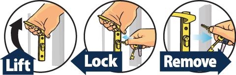 Always lock your UPVC door with the key as burglars are out in the early hours checking for you.  
If its not locked with the key it can be opened quickly and quietly with a small tool.  
Always remember to LIFT the handle, LOCK with the key and Remove key.
#collierrow