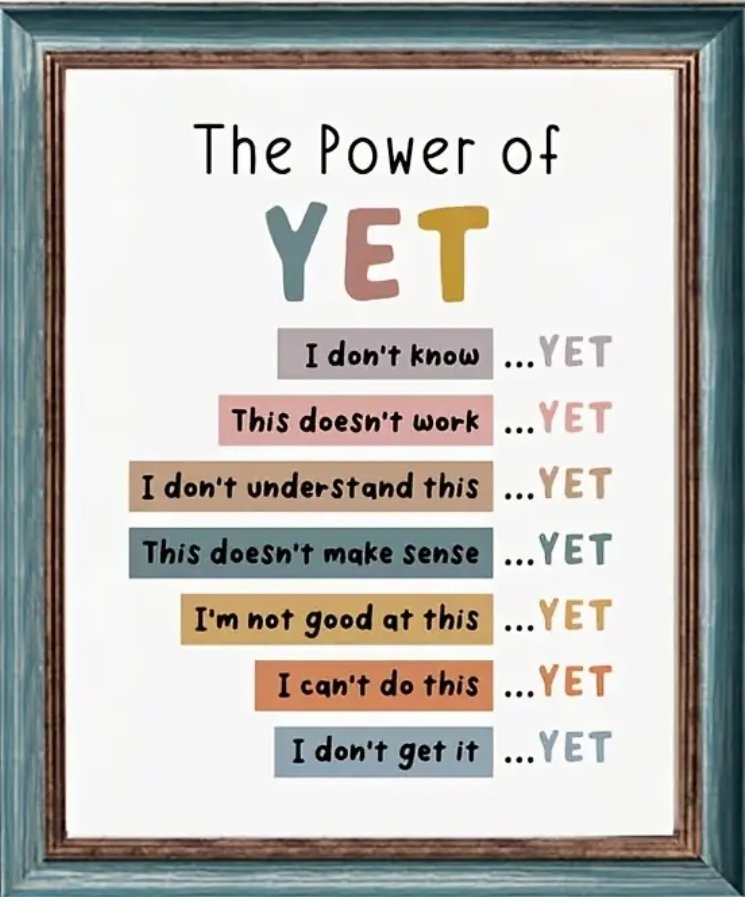 Hey folks! Let's talk about the magic of 'yet'! Keep using this little word to chase your dreams and make a real difference. Don't give up, keep going strong, and believe in the awesome things you can do. 💪✨ #PowerOfYet #KeepGoing #MelodicMood