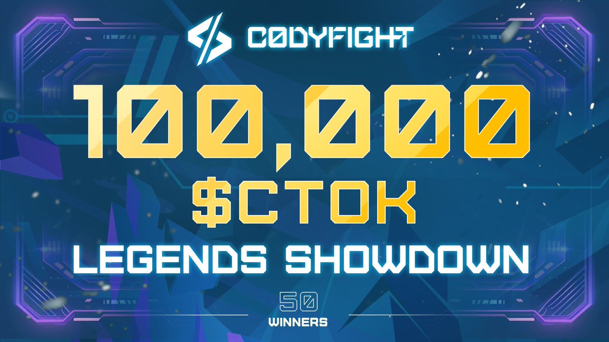 ⚔️ 100,000 $CTOK Legends Showdown! Enter the ultimate 1-on-1 high-stakes challenge and multiply your $CTOK: 1️⃣ Find an opponent 2⃣ Play in the Big Ballz League (BBL) 3⃣ Be in the top 50 on the BBL leaderboard Become a legendary strategist: codyfight.com/play/
