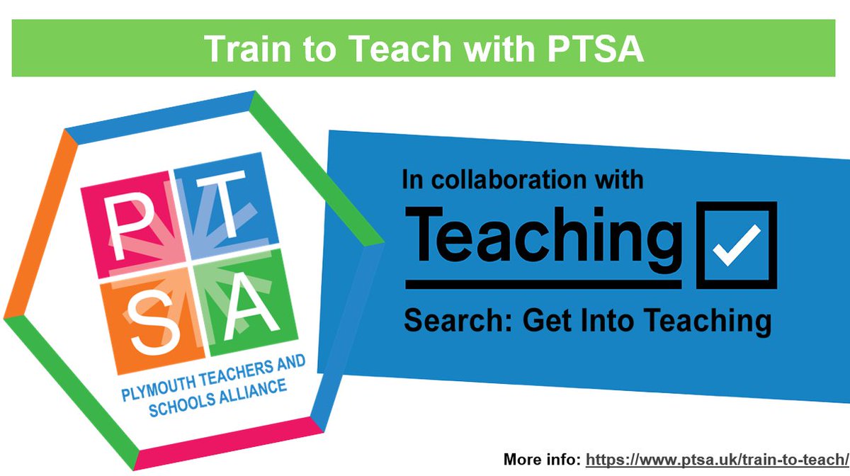 PTSA are still recruiting for our 2024/25 Plymouth School Direct Cohort.
For more info, please email: info@ptsa.uk
@getintoteaching @visitplymouth @CiaraEMoran @learningatceo @SalisburyRdPrim @HighViewPlym @SPSPlymouth @princerockps