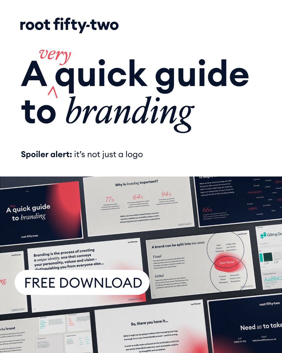 This 'very' quick guide is your key to understanding the fundamentals of branding. Download now and start your journey to transform your brand from ordinary to something special!

Download here 👉🏼 bit.ly/3btM7TC 

#branding #brandingdesign #branddesign #brandidentity