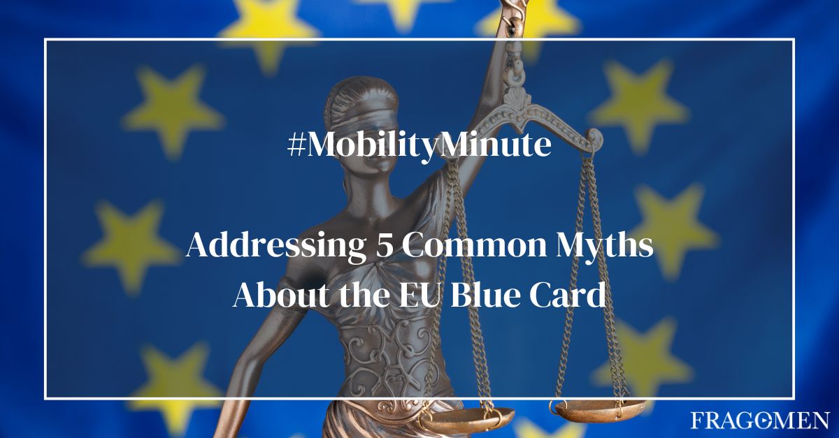 In this #MobilityMinute, Manager Andreia Ghimis addresses common myths surrounding the #EUBlueCard, including misconceptions about the process, requirements, issuing countries and associated work rights. Watch here: bit.ly/3QPbYwx. #EUMigration