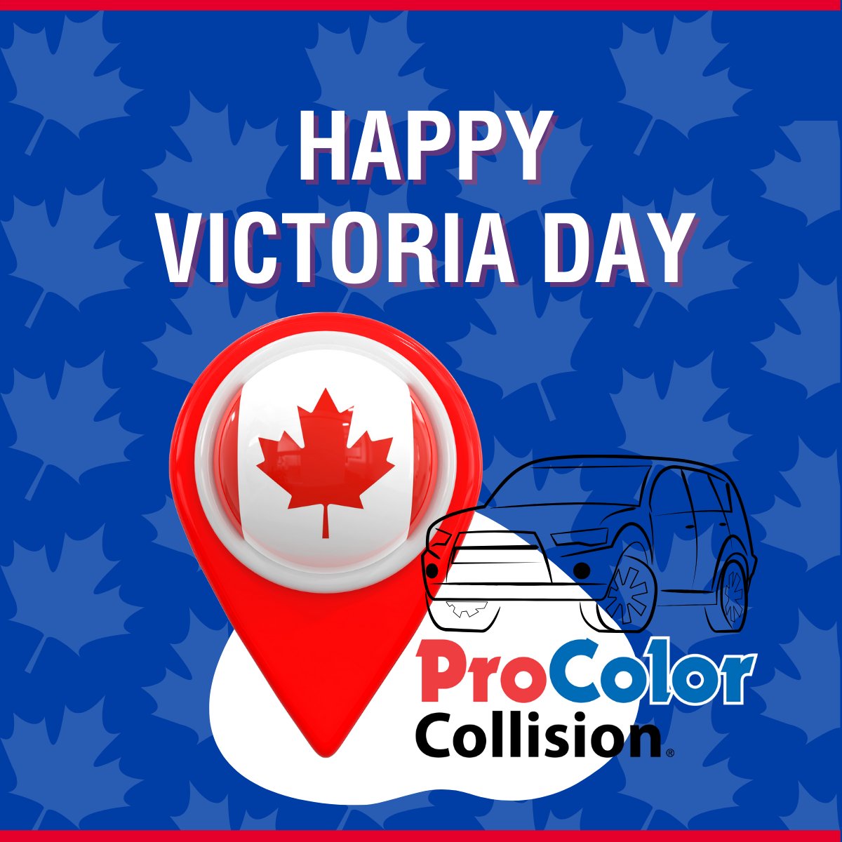 ProcolorC's tweet photo. Happy Victoria Day from #ProColorCollision! 🎉 Wishing you a fantastic long weekend filled with safe travels and memorable moments! Enjoy the holiday! 🚗💫 

#VictoriaDay #VictoriaDayWeekend https://t.co/GlSWIKJA54