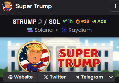 Super Trump - $STRUMP | Solana tweet media