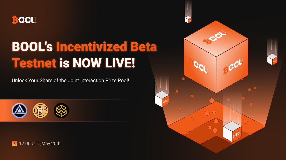 🚀 Join the Bool Network Joint Incentive Test Event! 🎉 Complete simple social media and cross-chain tasks to earn #airdrops from multiple projects! 🌟 1️⃣ Go to the Activity Testing page: campaign.bool.network/?ref=AK9M 2️⃣ Participate in tasks and unlock amazing rewards! @bool_official
